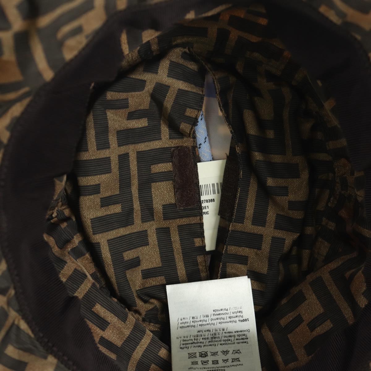 FENDI Zucca Canvas Bucket FENDIxFRGMTxPOKEMON Hat Black Brown Auth 166953SM