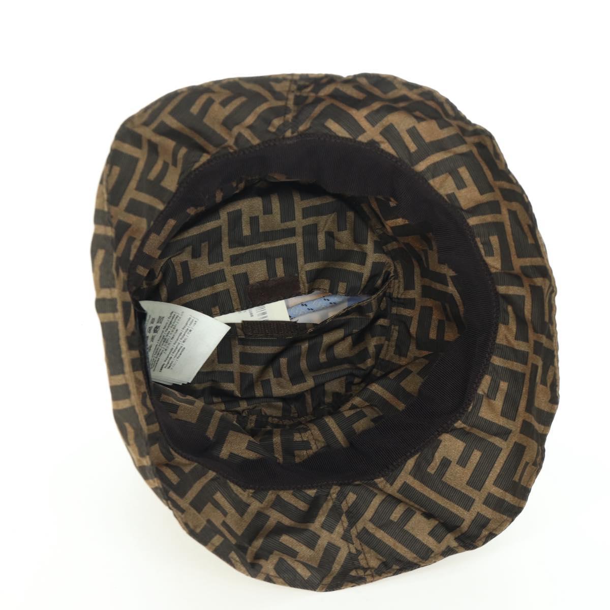 FENDI Zucca Canvas Bucket FENDIxFRGMTxPOKEMON Hat Black Brown Auth 166953SM