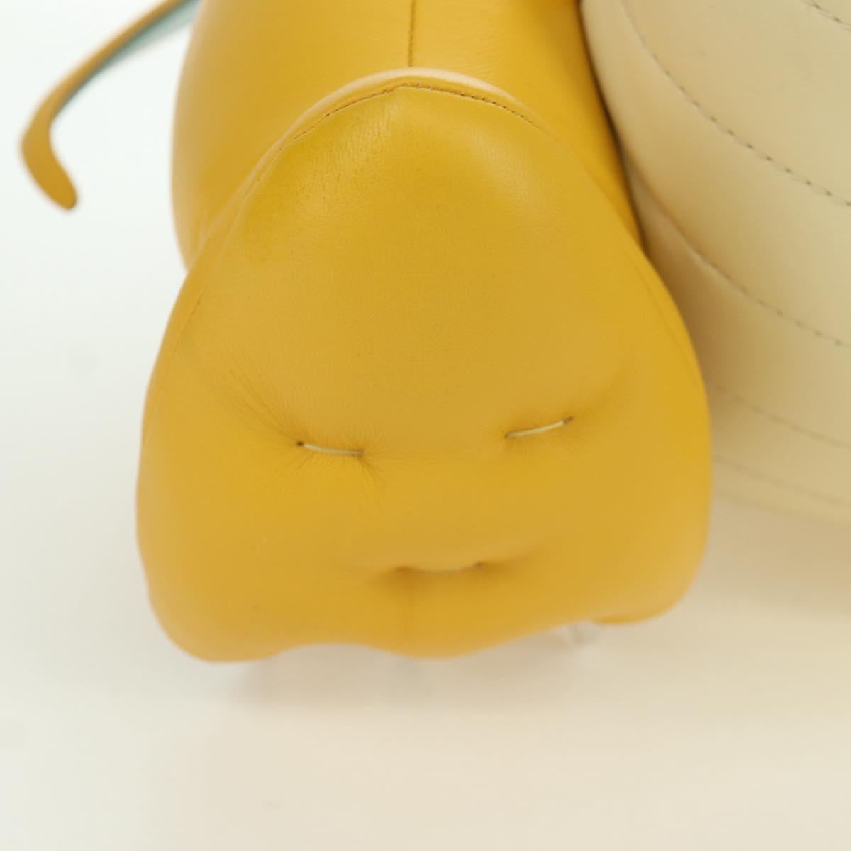 FENDI FENDI x FRGMT x POKテ窺ON Dragonite Stuffed Leather Yellow Auth 166957SM