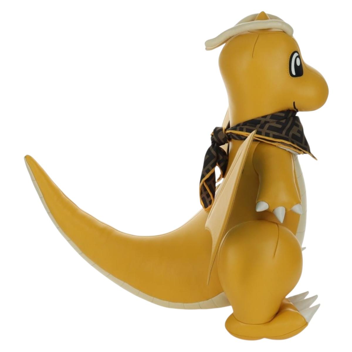 FENDI FENDI x FRGMT x POKテ窺ON Dragonite Stuffed Leather Yellow Auth 166957SM