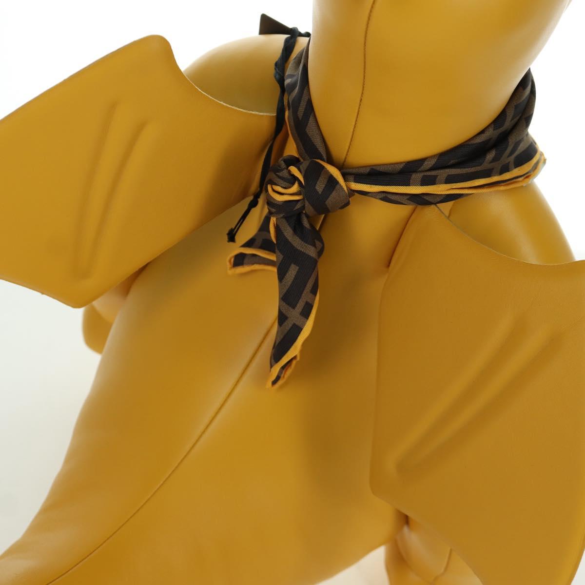 FENDI FENDI x FRGMT x POKテ窺ON Dragonite Stuffed Leather Yellow Auth 166957SM