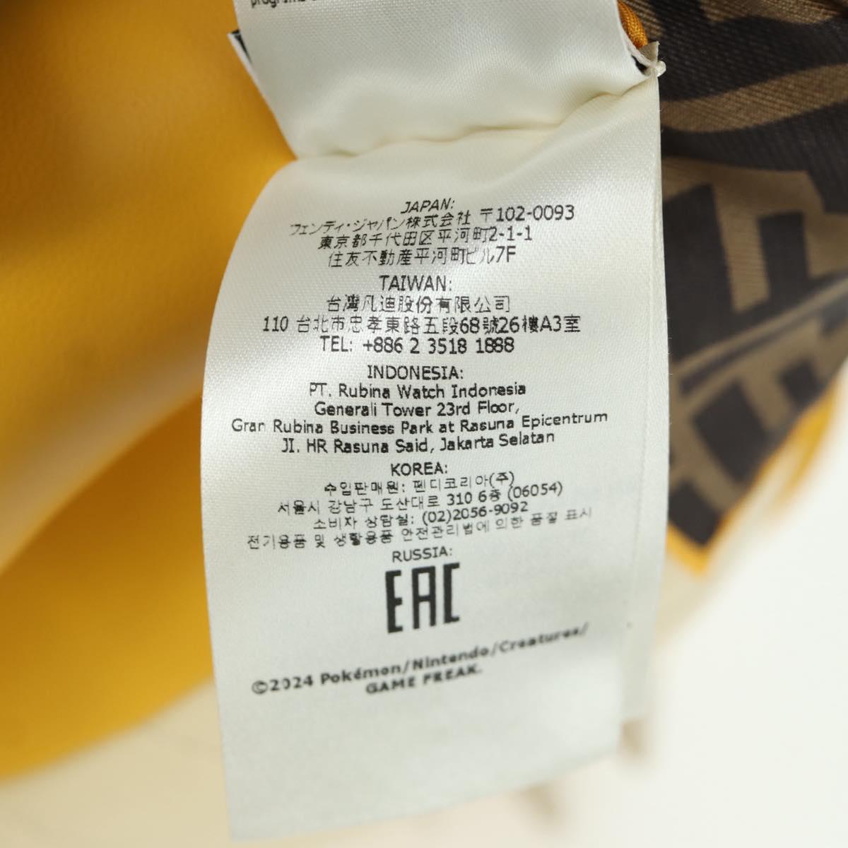 FENDI FENDI x FRGMT x POKテ窺ON Dragonite Stuffed Leather Yellow Auth 166958SM