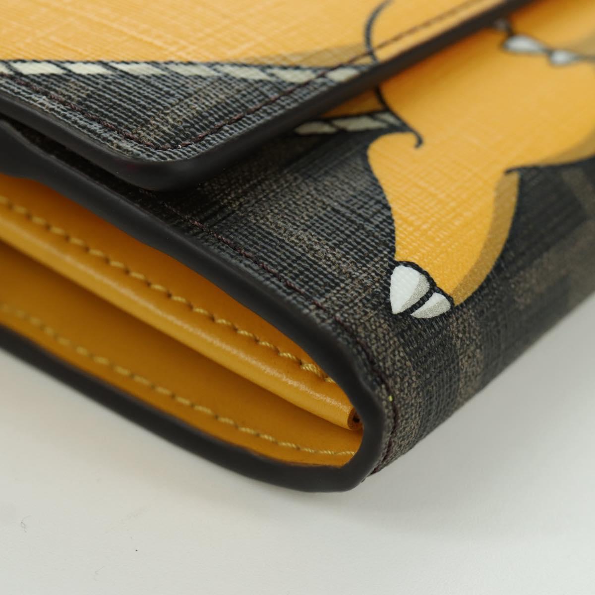 FENDI xFRGMTxPOKEMON Zucca Canvas Chain Wallet Dragon Bag Black Auth 166959SM