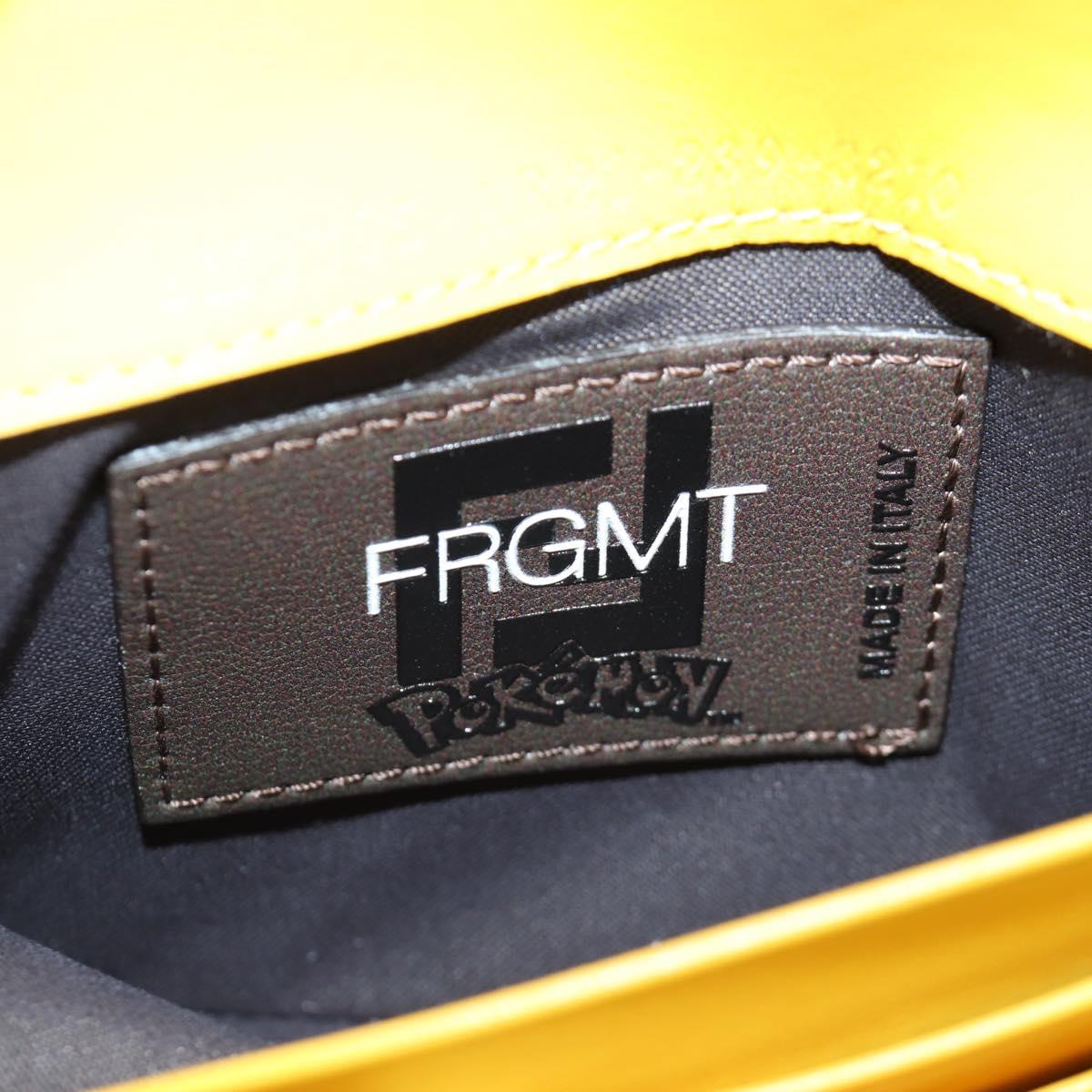 FENDI xFRGMTxPOKEMON Zucca Canvas Chain Wallet Dragon Bag Black Auth 166959SM