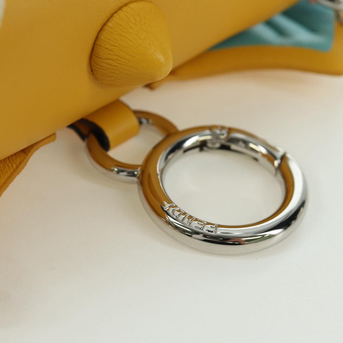 FENDI x FRGMT x POKテ窺ON Nano Bucket Dragon Bag Leather Yellow Auth 166960SM