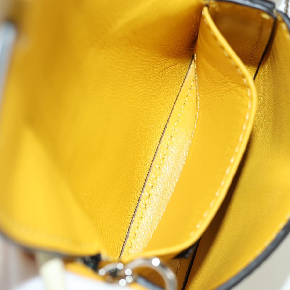 FENDI x FRGMT x POKテ窺ON Nano Bucket Dragon Bag Leather Yellow Auth 166960SM