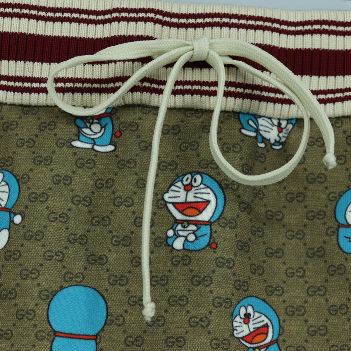 GUCCI GUCCI テ Doraemon Micro GG Doraemon Skirt Cotton Brown Auth 166962SM
