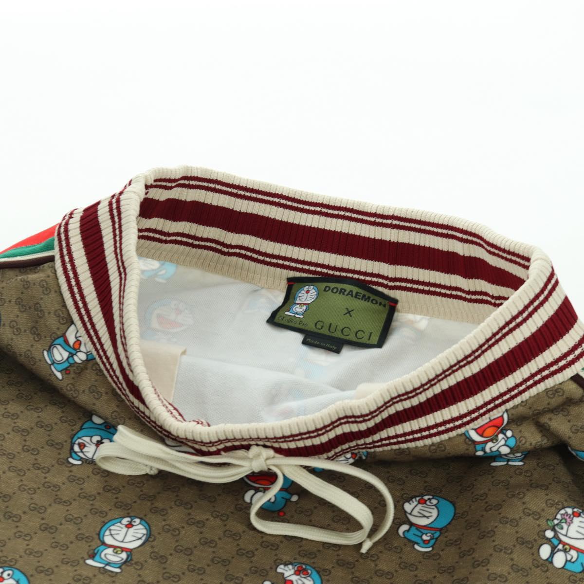 GUCCI GUCCI テ Doraemon Micro GG Doraemon Skirt Cotton Brown Auth 166962SM