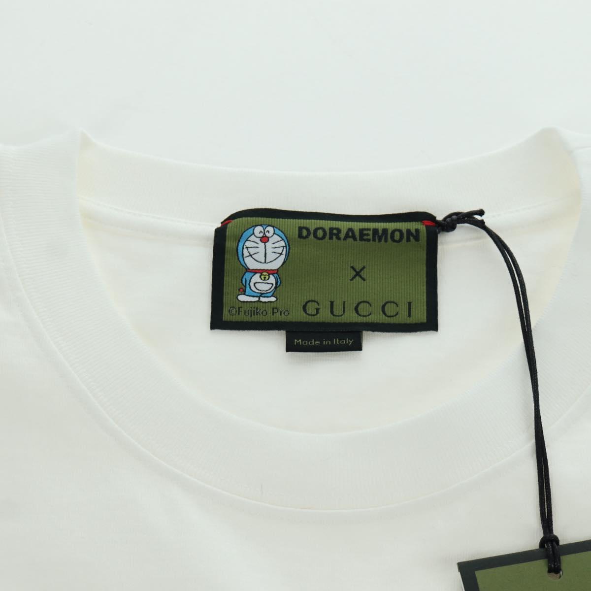 GUCCI GUCCI テ Doraemon Short Sleeved T Shirt Cotton Blue White Auth 166963SM