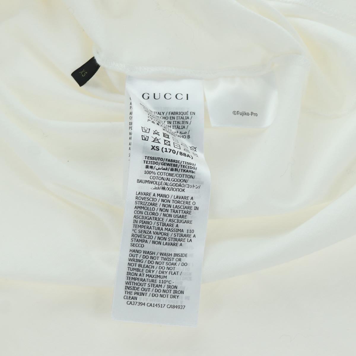 GUCCI GUCCI テ Doraemon Short Sleeved T Shirt Cotton Blue White Auth 166963SM