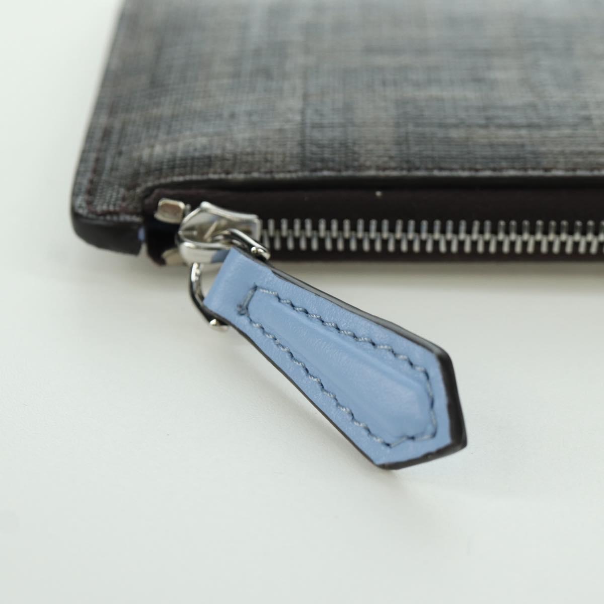 FENDI x FRGMT x POKテ窺ON Zucca Canvas Dratini Coin Purse Light Blue Auth 166964SM