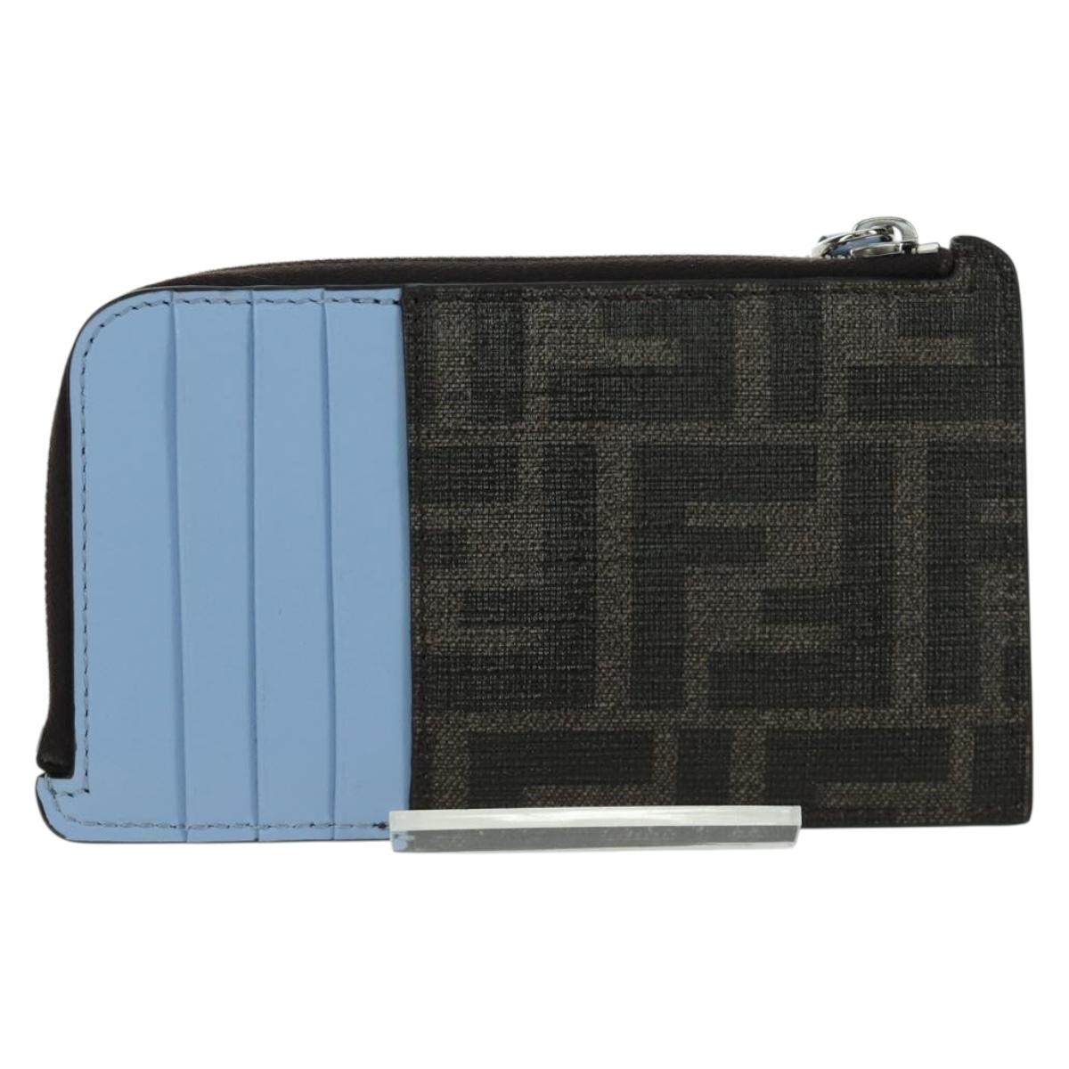 FENDI x FRGMT x POKテ窺ON Zucca Canvas Dratini Coin Purse Light Blue Auth 166964SM