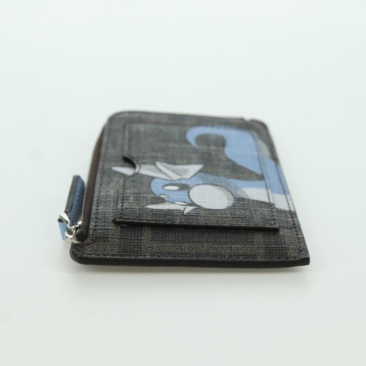 FENDI x FRGMT x POKテ窺ON Zucca Canvas Dratini Coin Purse Light Blue Auth 166964SM