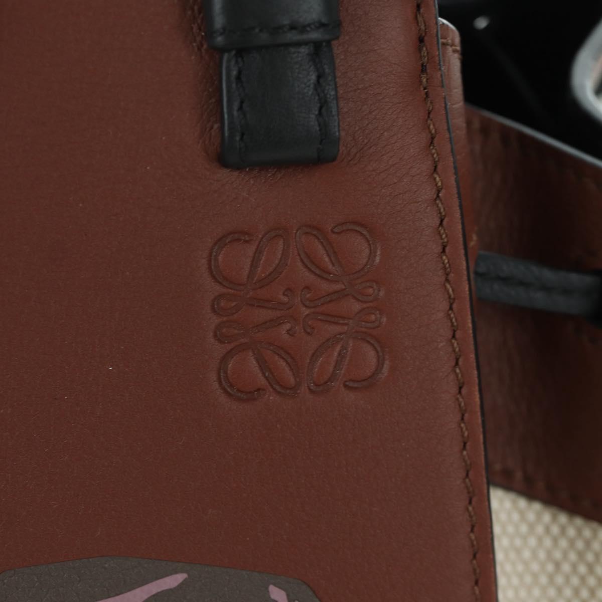 LOEWE Hammock Small Shoulder Bag Leather Brown Auth 166965SM