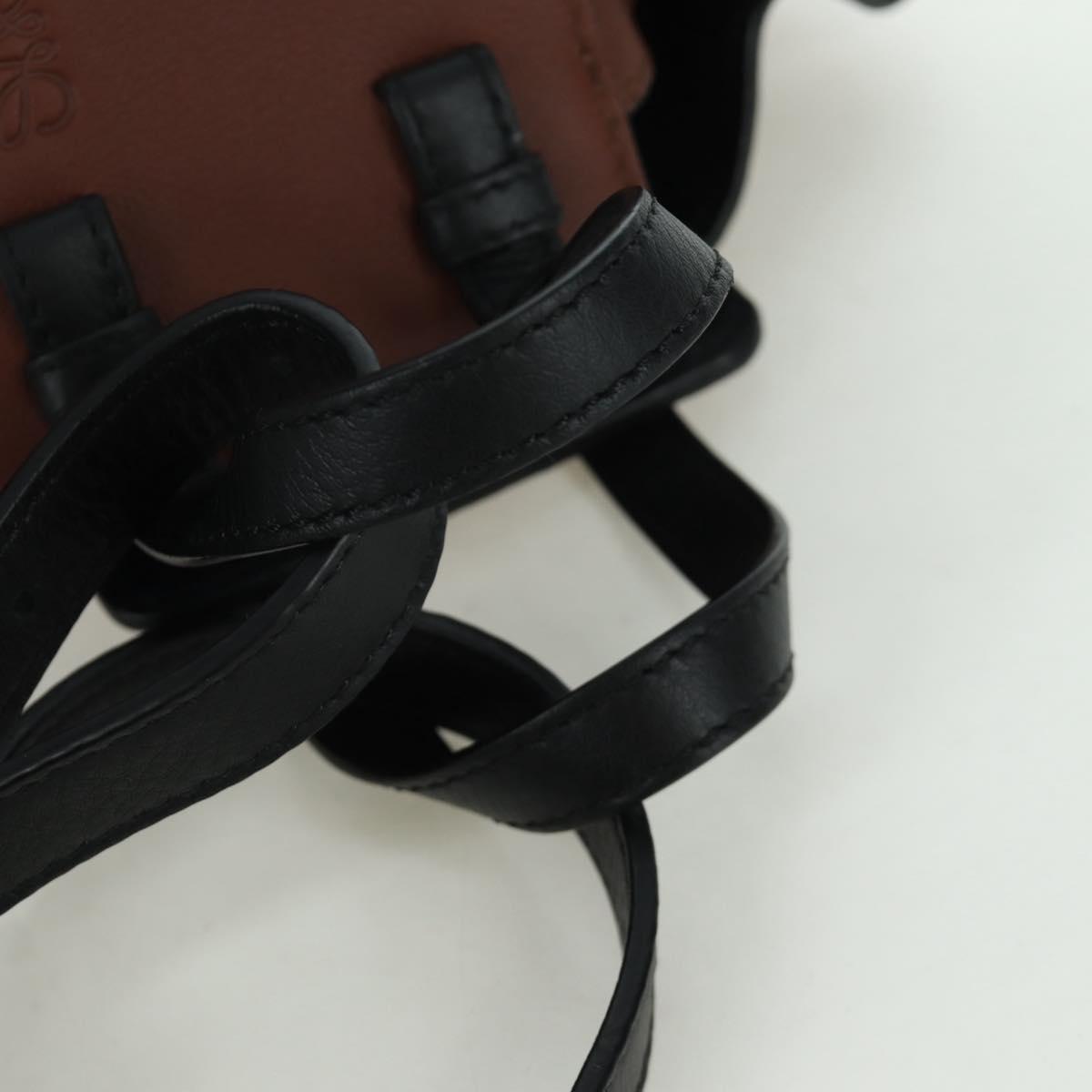 LOEWE Hammock Small Shoulder Bag Leather Brown Auth 166965SM