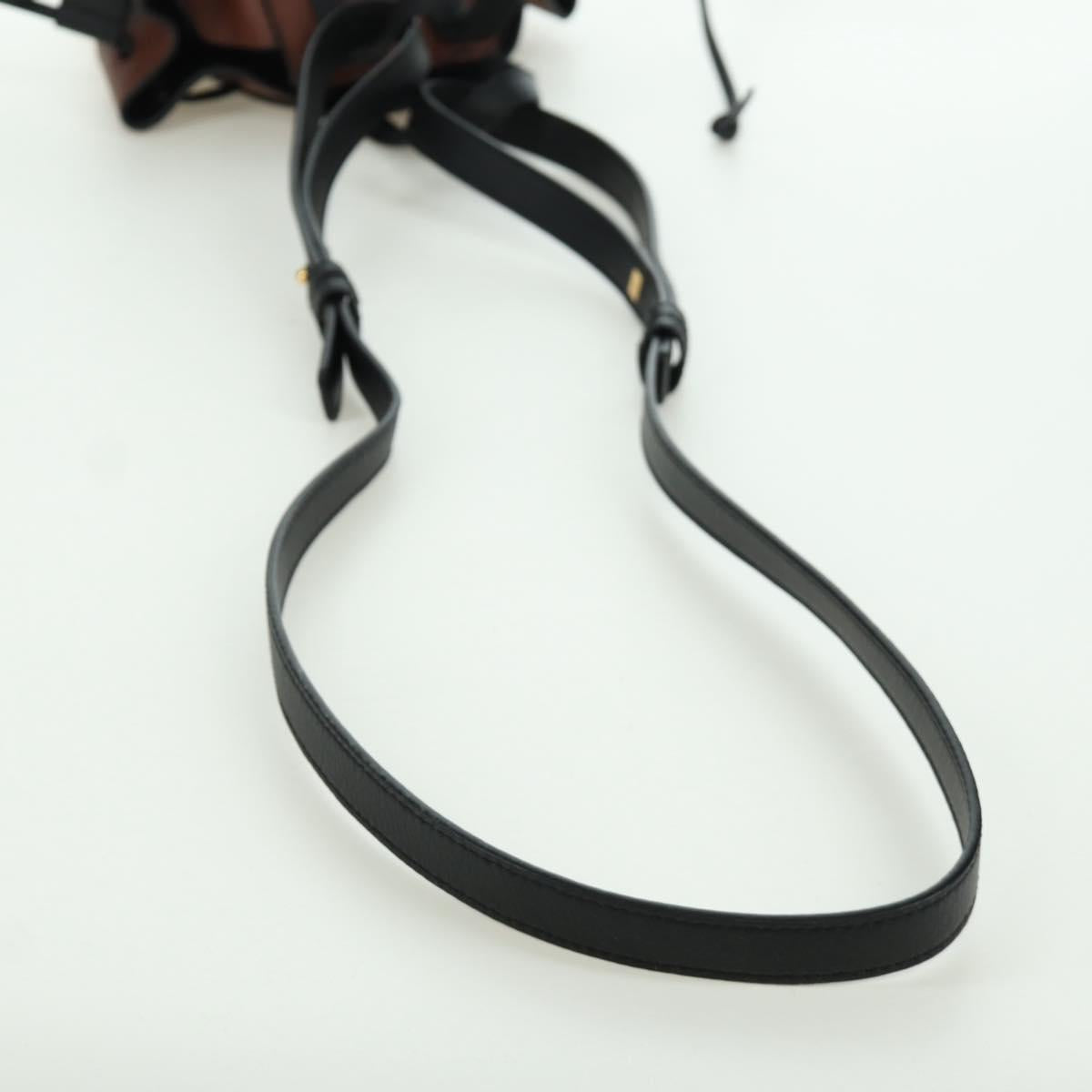 LOEWE Hammock Small Shoulder Bag Leather Brown Auth 166965SM