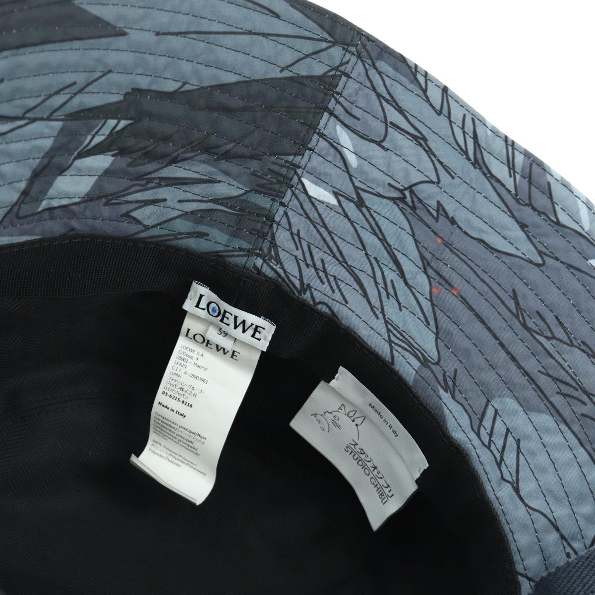 LOEWE テ Studio Ghibli Howl's Moving Castle Howl Bucket Hat Nylon Auth 166966SM