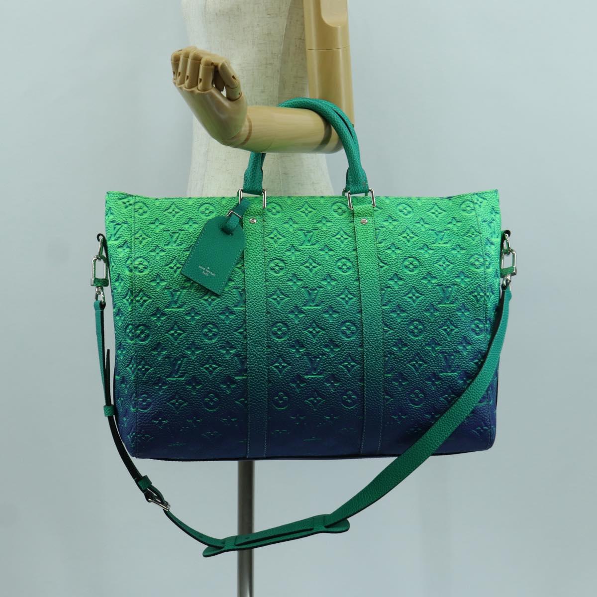 LOUIS VUITTON Monogram Taurillon Illusion Keepall Tote Bag M59688 Auth 166969SM