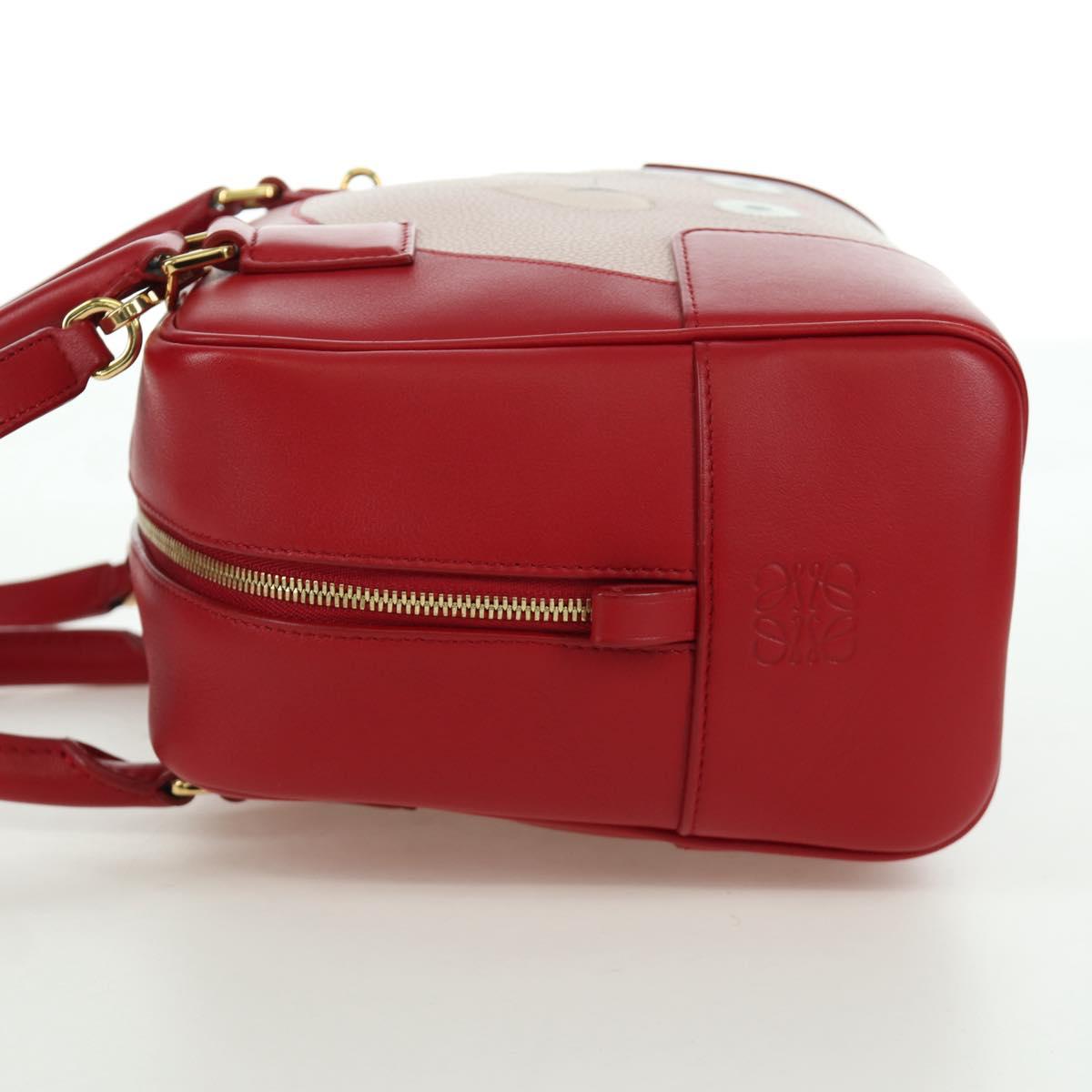 LOEWE テ Studio Ghibli Spirited Away Amazona 21 Bag Leather Red Auth 166973SM