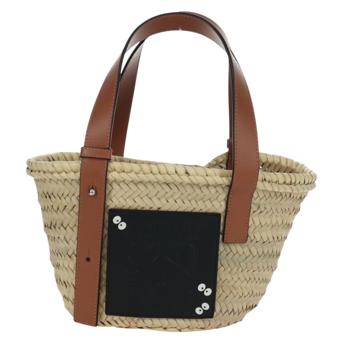 LOEWE テ Studio Ghibli My Neighbor Totoro Pitch Black Bag Raffia Auth 166974SM