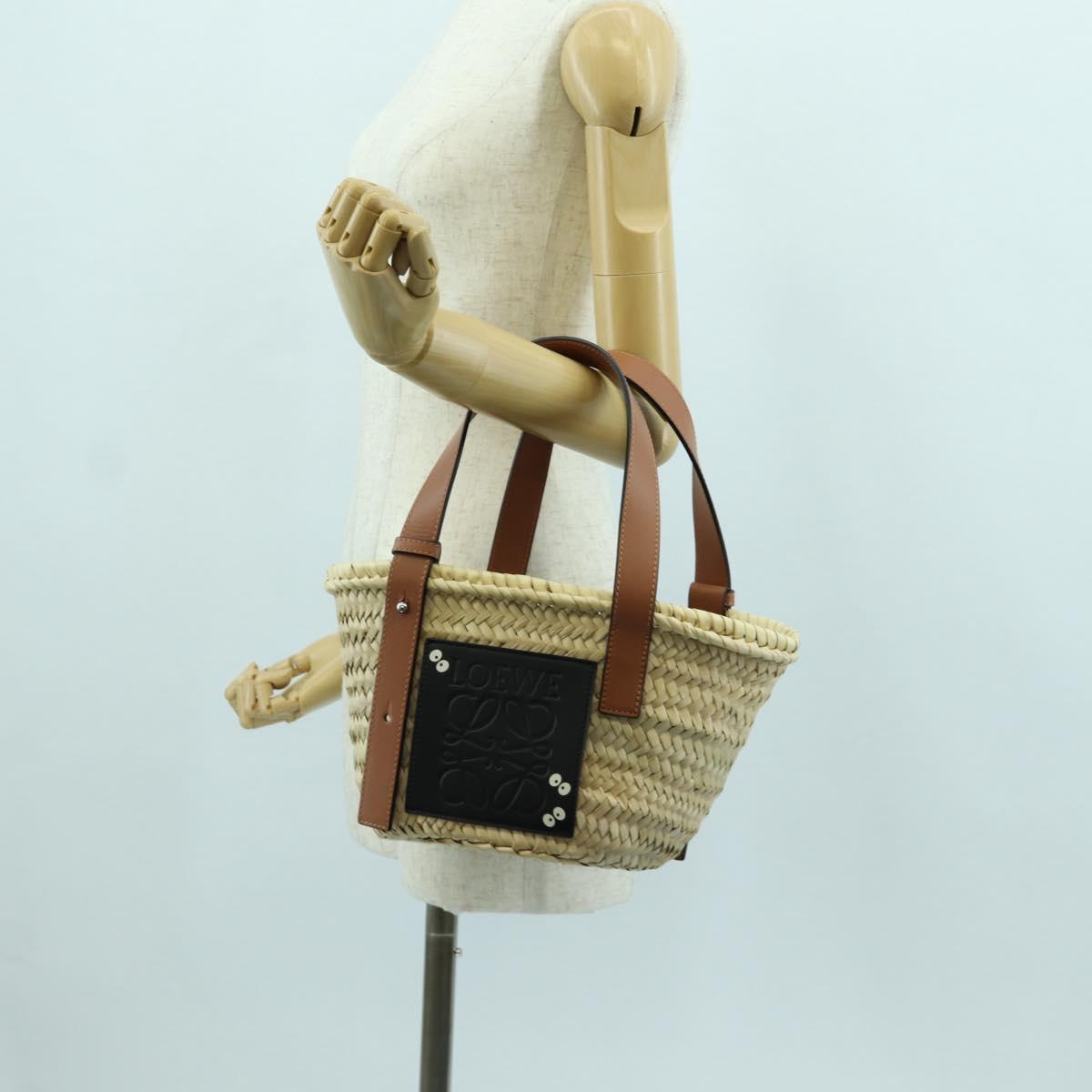 LOEWE テ Studio Ghibli My Neighbor Totoro Pitch Black Bag Raffia Auth 166974SM