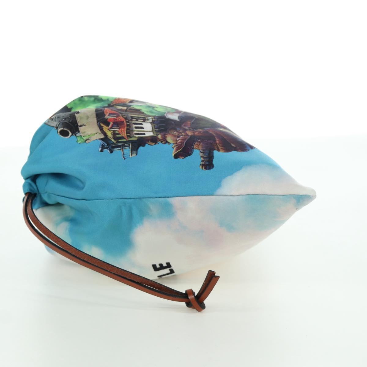 LOEWE テ Studio Ghibli Howl's Moving Castle Pouch Canvas Multicolor Auth 166975SM