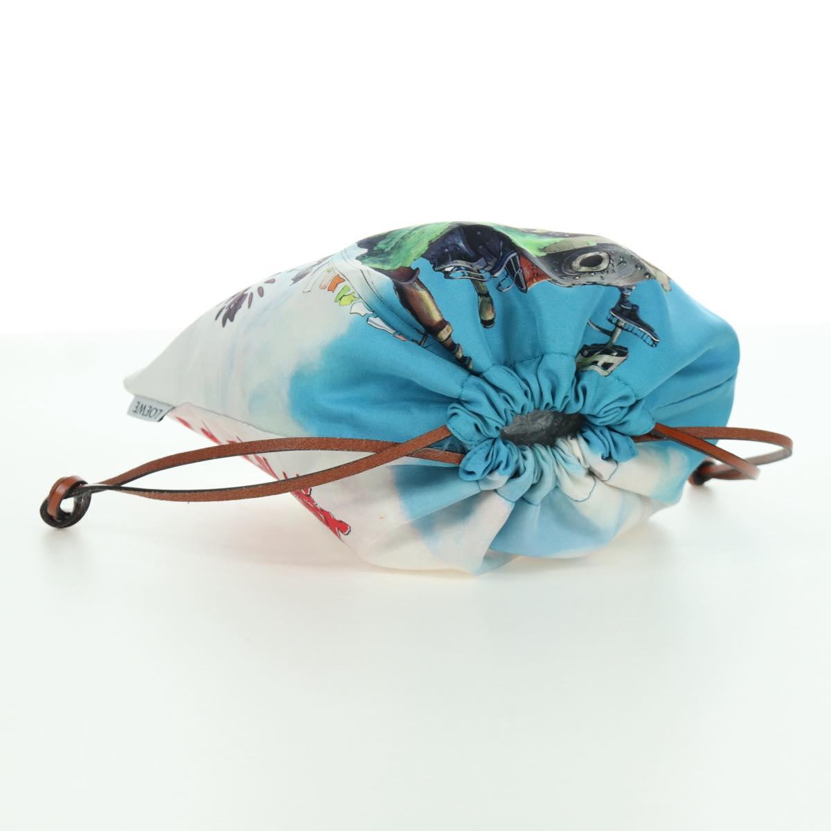 LOEWE テ Studio Ghibli Howl's Moving Castle Pouch Canvas Multicolor Auth 166975SM