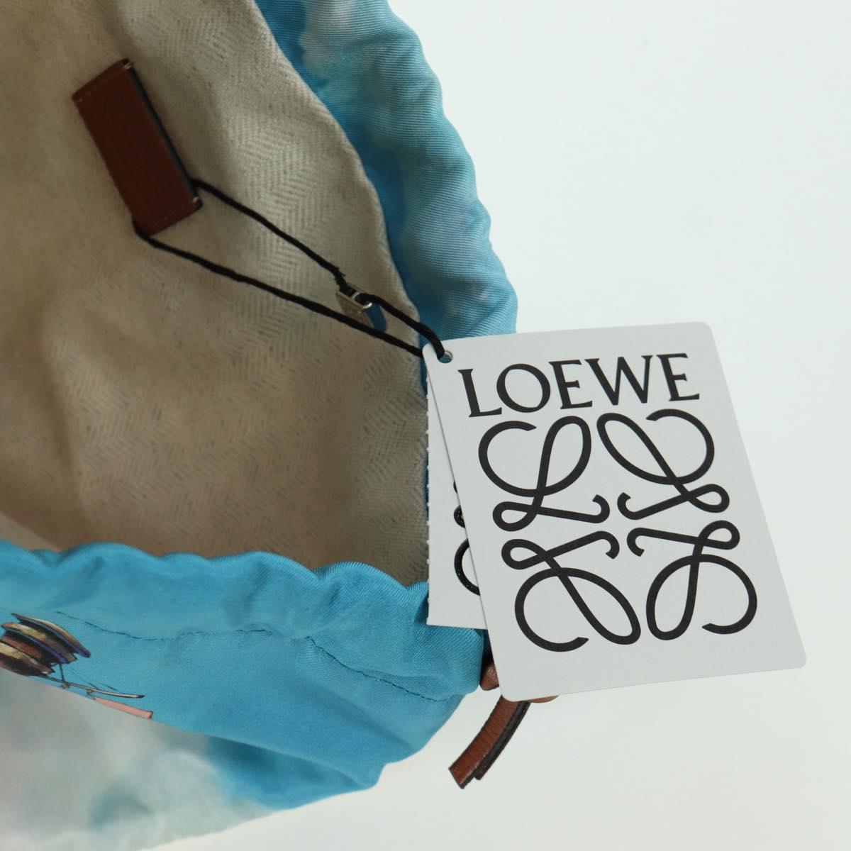 LOEWE テ Studio Ghibli Howl's Moving Castle Pouch Canvas Multicolor Auth 166976SM