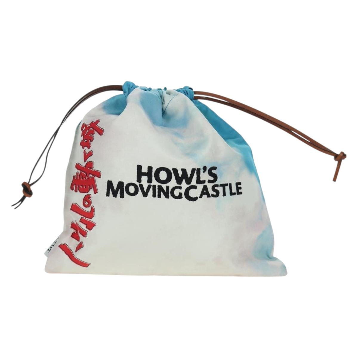 LOEWE テ Studio Ghibli Howl's Moving Castle Pouch Canvas Multicolor Auth 166976SM