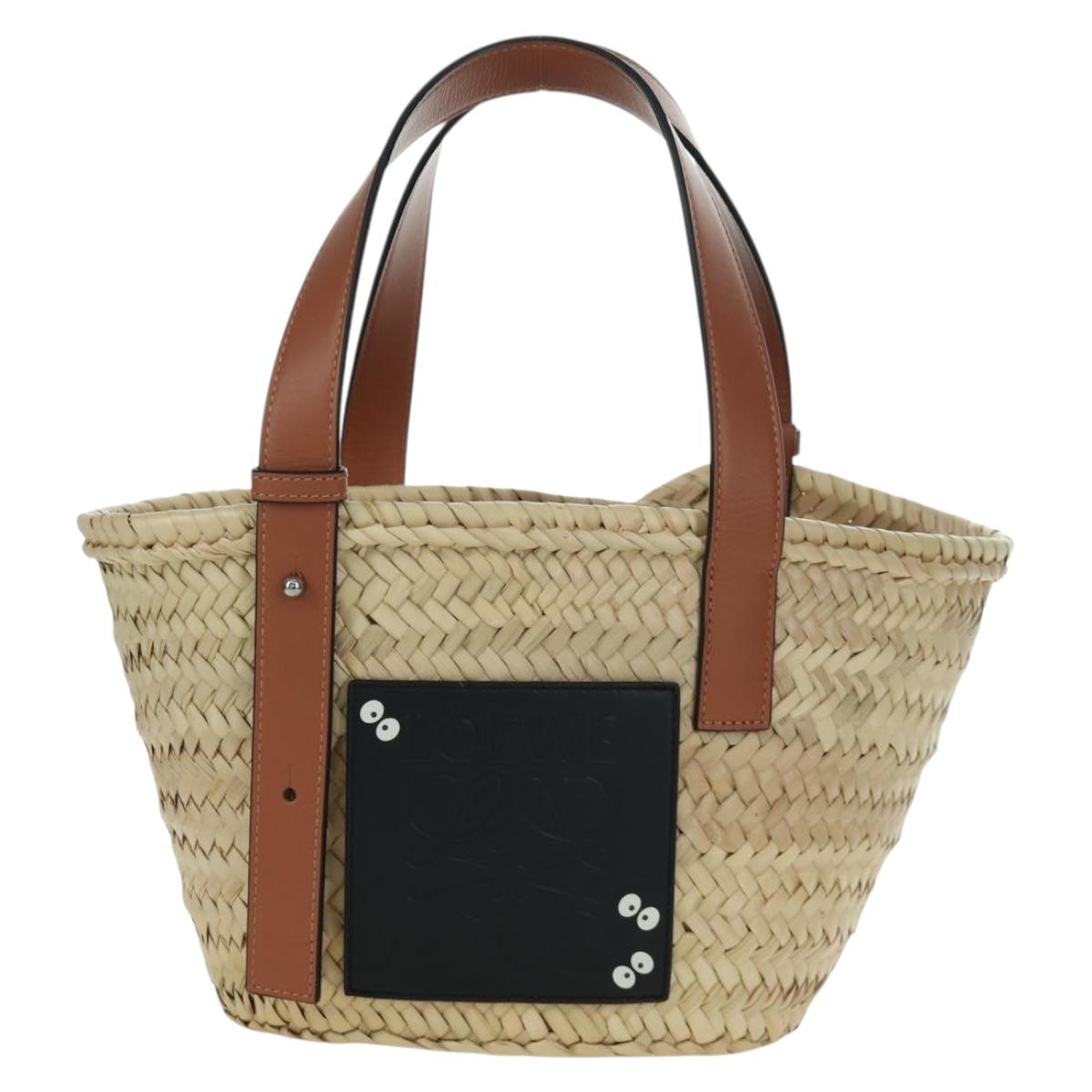 LOEWE テ Studio Ghibli My Neighbor Totoro Hand Bag Raffia Beige Auth 166978SM