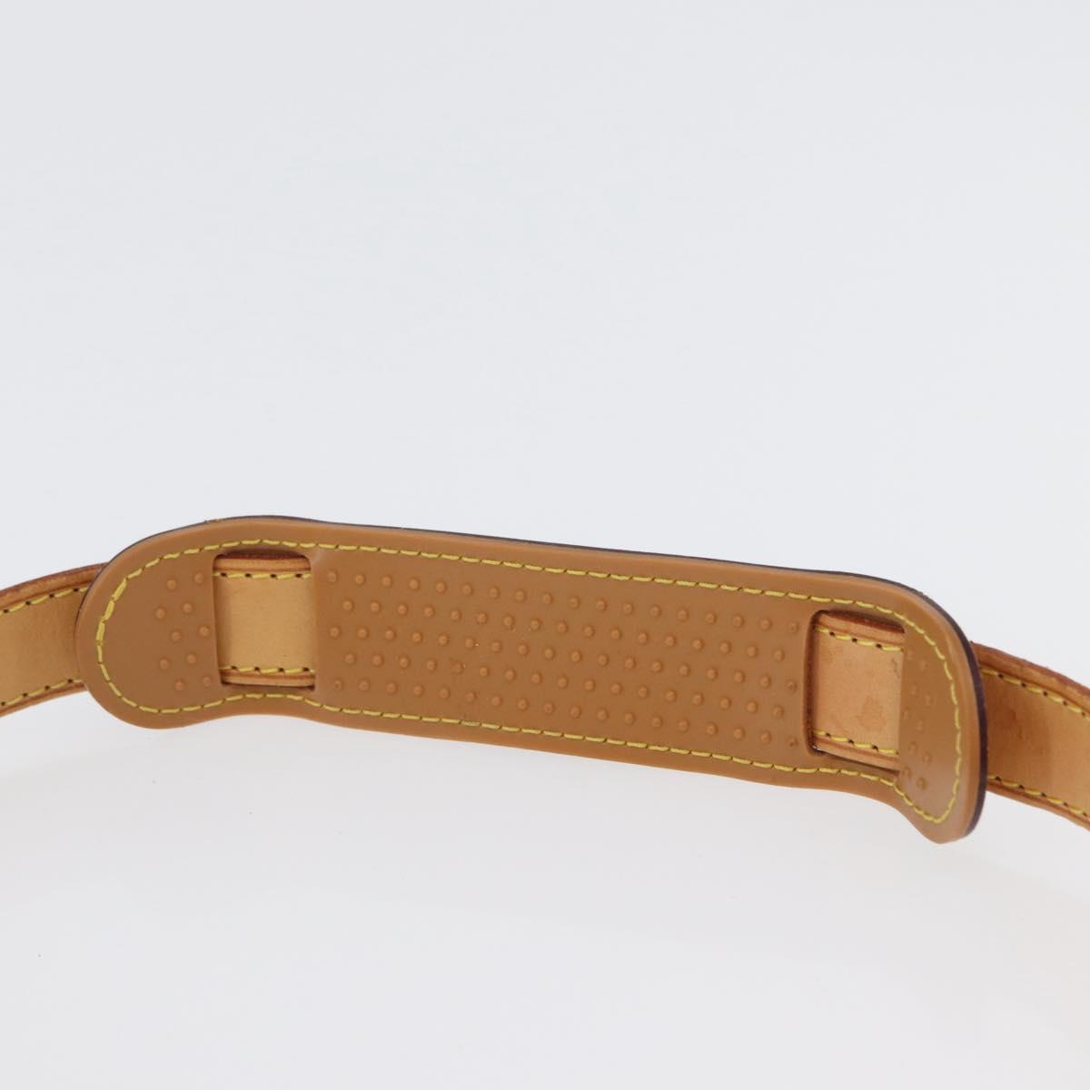 LOUIS VUITTON Adjustable Shoulder Strap Leather 35.4""-42.5"" Beige Auth 166981
