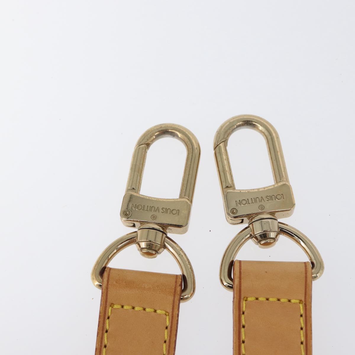 LOUIS VUITTON Adjustable Shoulder Strap Leather 35.4""-42.5"" Beige Auth 166981