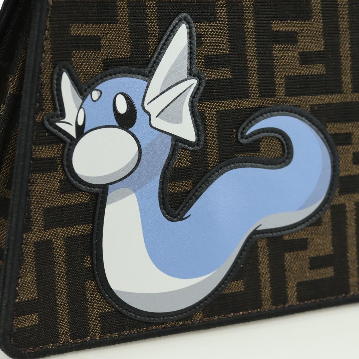 FENDI x FRGMT x POKテ窺ON Zucca Peek A Boo Dratini Bag 2way Blue Auth 166984SM