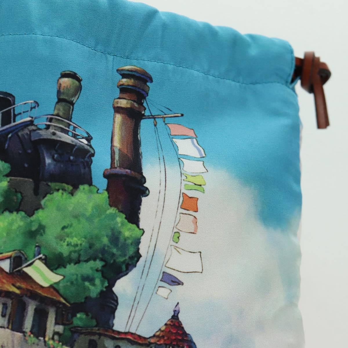 LOEWE テ Studio Ghibli Howl's Moving Castle Pouch Canvas Multicolor Auth 166999SM