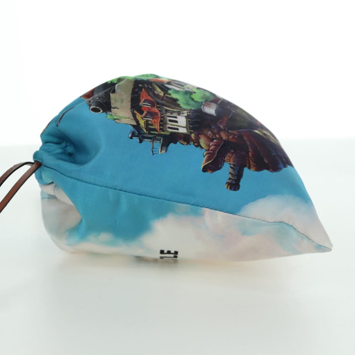 LOEWE テ Studio Ghibli Howl's Moving Castle Pouch Canvas Multicolor Auth 166999SM