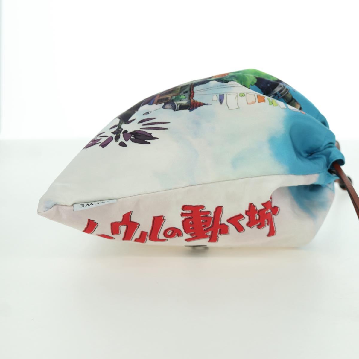LOEWE テ Studio Ghibli Howl's Moving Castle Pouch Canvas Multicolor Auth 166999SM