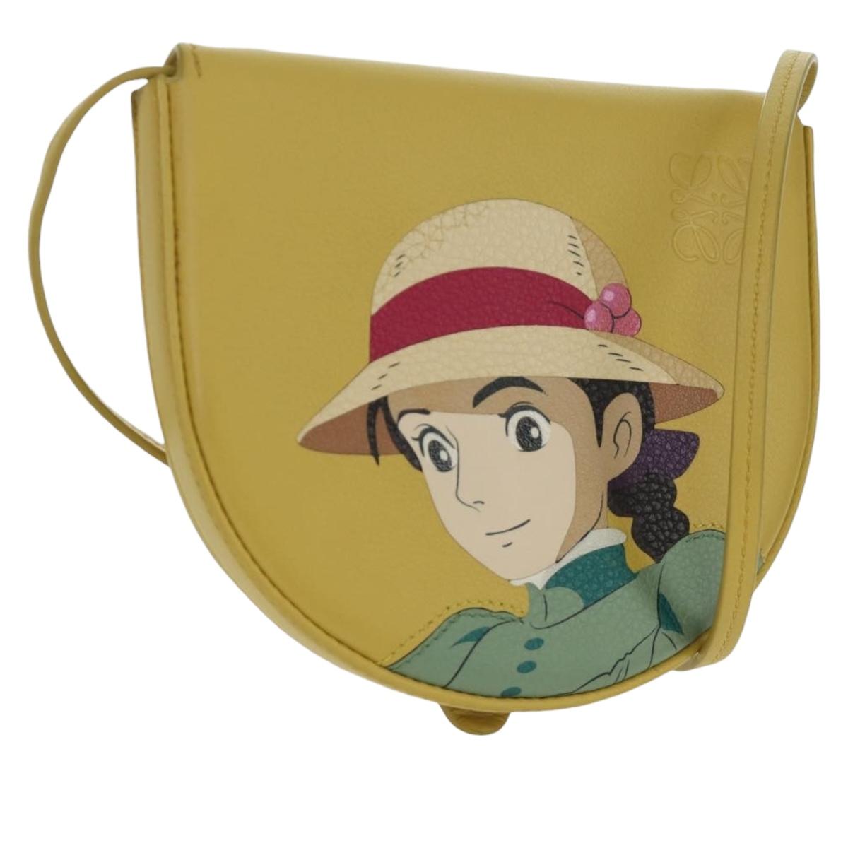 LOEWE テ Studio Ghibli Howl's Moving Castle Heel Sophie Leather Auth 167002SM