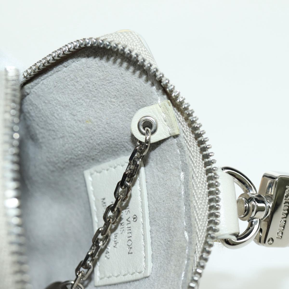 LOUIS VUITTON Monogram Taurillon Climbing Pouch Gray MP3383 LV Auth 167003SM