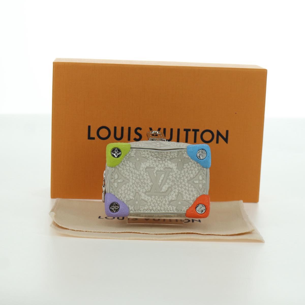 LOUIS VUITTON Monogram Taurillon Climbing Pouch Gray MP3383 LV Auth 167003SM