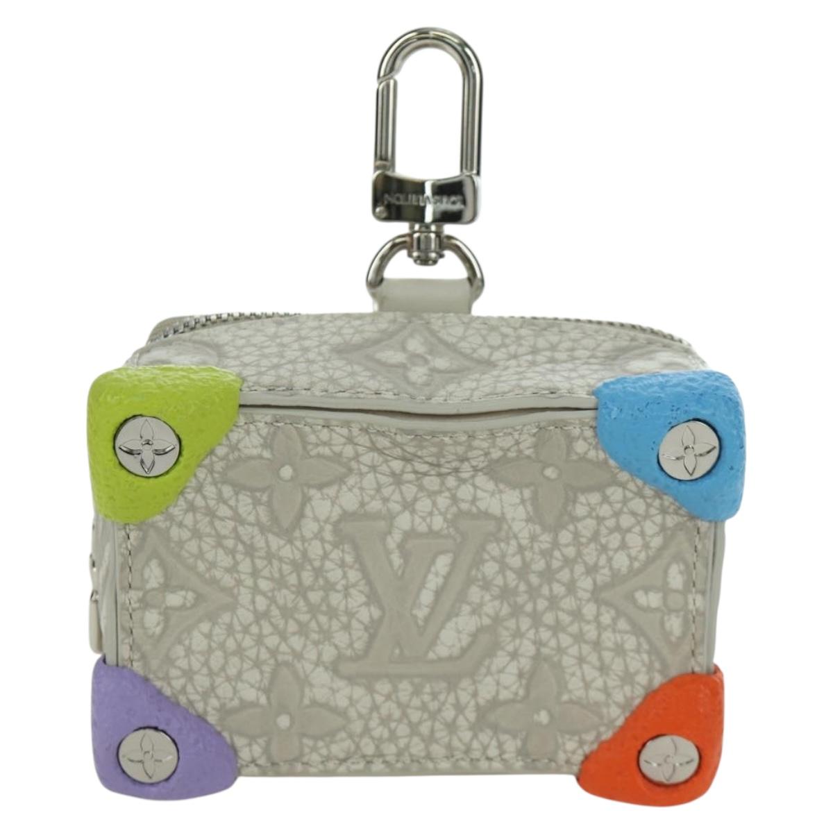 LOUIS VUITTON Monogram Taurillon Climbing Pouch Gray MP3383 LV Auth 167003SM