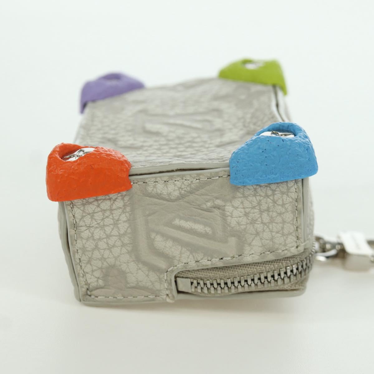 LOUIS VUITTON Monogram Taurillon Climbing Pouch Gray MP3383 LV Auth 167003SM