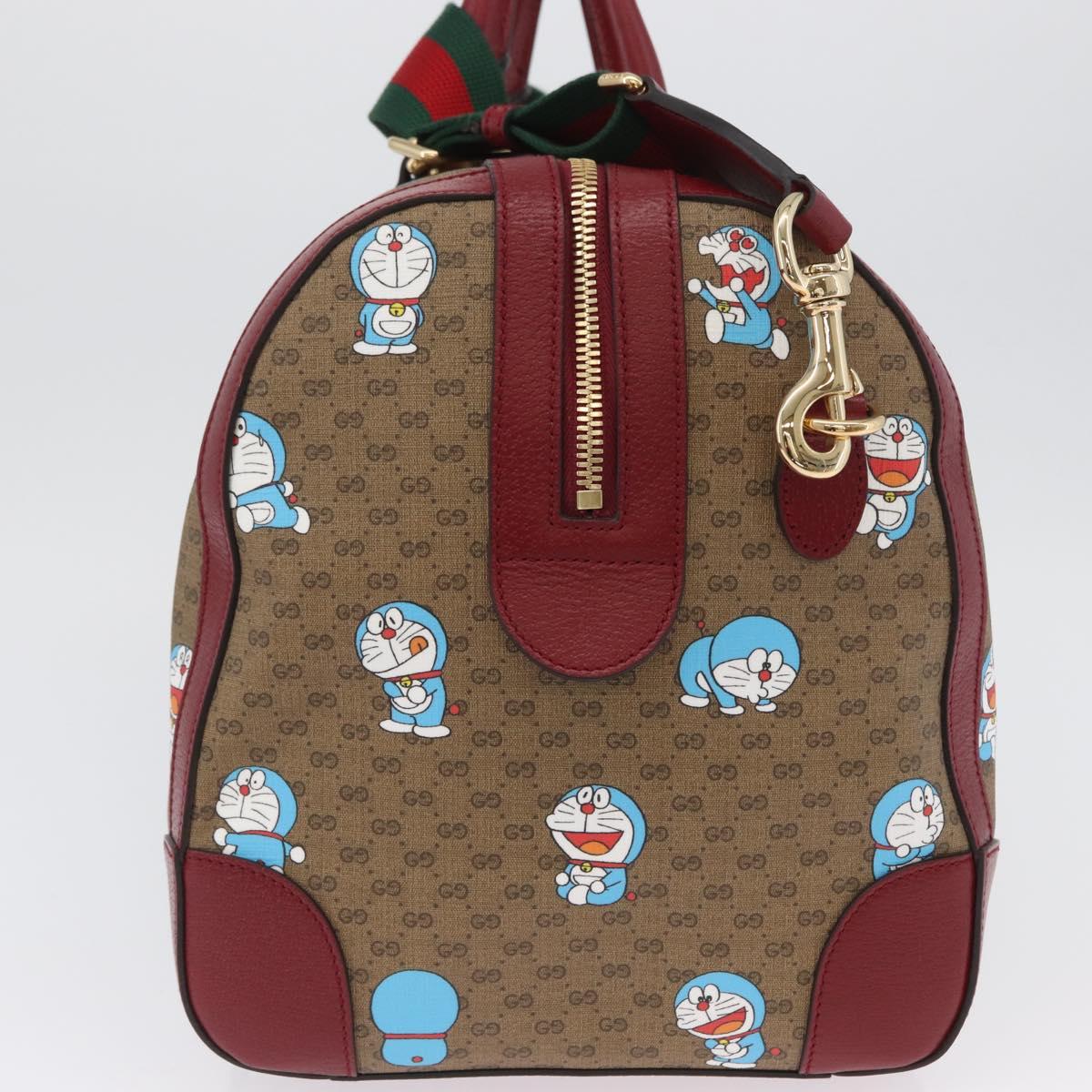 GUCCI Micro GG Supreme GUCCI × Doraemon Bag PVC 2way Beige 647815 Auth 167008SM