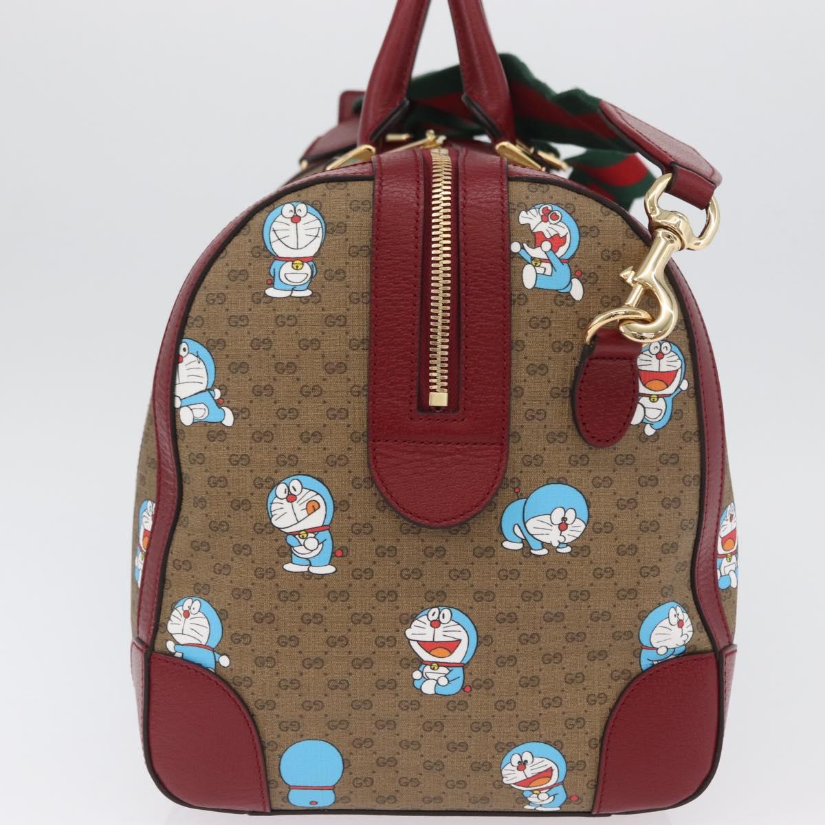 GUCCI Micro GG Supreme GUCCI × Doraemon Bag PVC 2way Beige 647815 Auth 167008SM