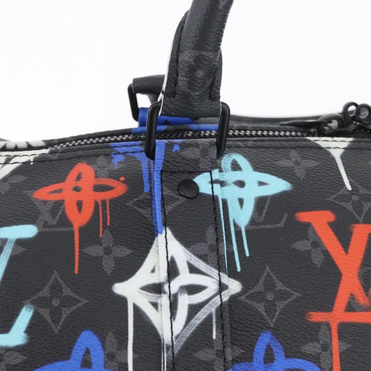 LOUIS VUITTON Monogram Eclipse Keepall Bandouliere 50 Bag M21384 Auth 167009SM