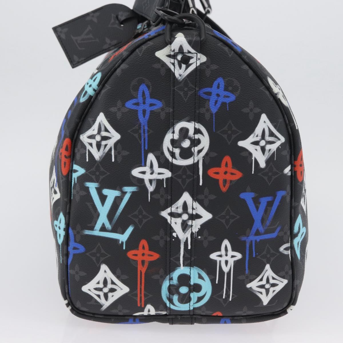 LOUIS VUITTON Monogram Eclipse Keepall Bandouliere 50 Bag M21384 Auth 167009SM