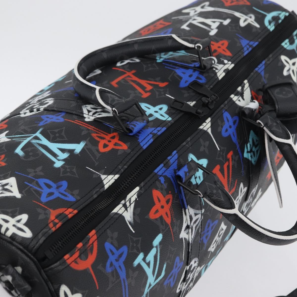 LOUIS VUITTON Monogram Eclipse Keepall Bandouliere 50 Bag M21384 Auth 167009SM