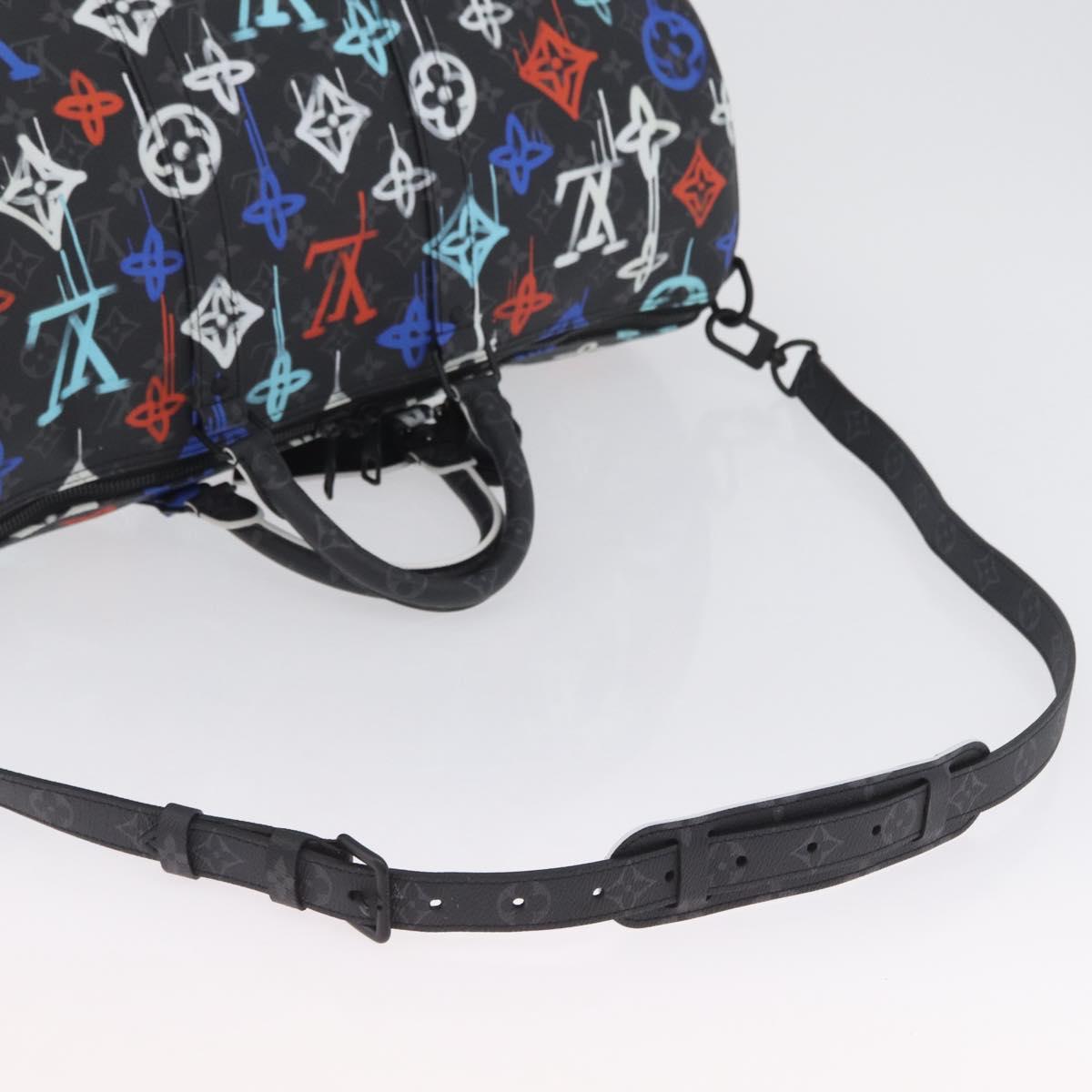 LOUIS VUITTON Monogram Eclipse Keepall Bandouliere 50 Bag M21384 Auth 167009SM