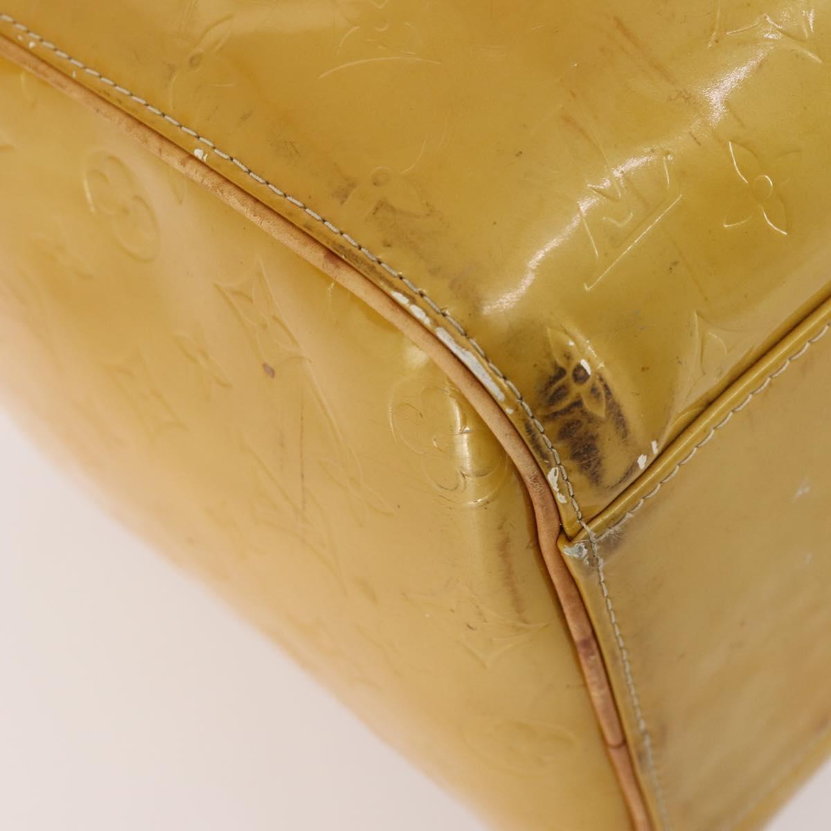 LOUIS VUITTON Monogram Vernis Mercer Boston Bag Beige M91000 LV Auth 167011A