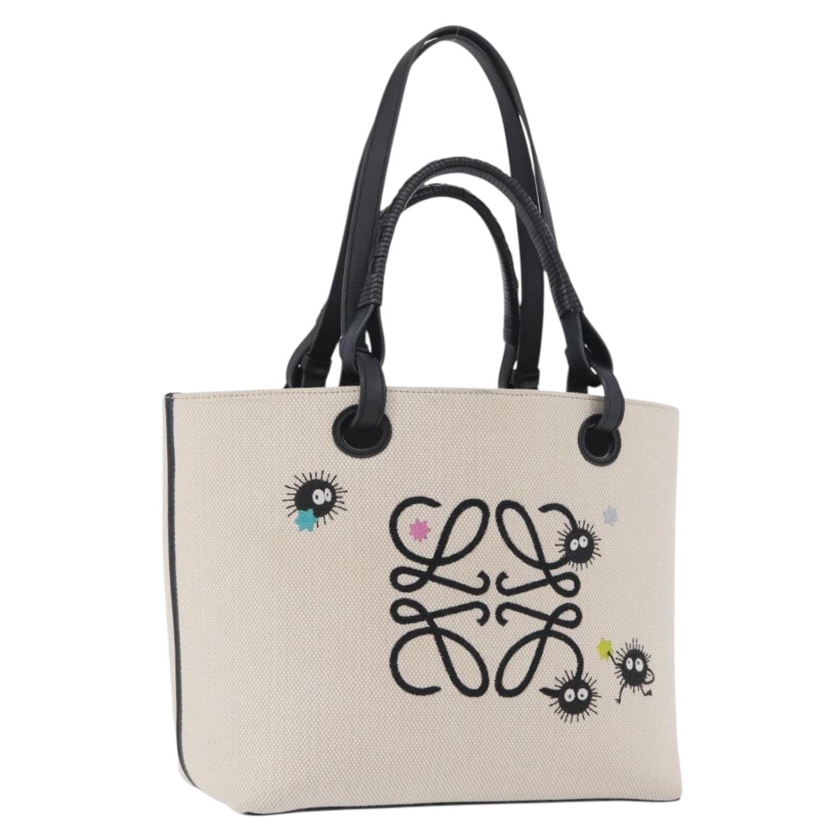 LOEWE × Studio Ghibli Susuwatari Spirited Away Bag Canvas Cream Auth 167021SM