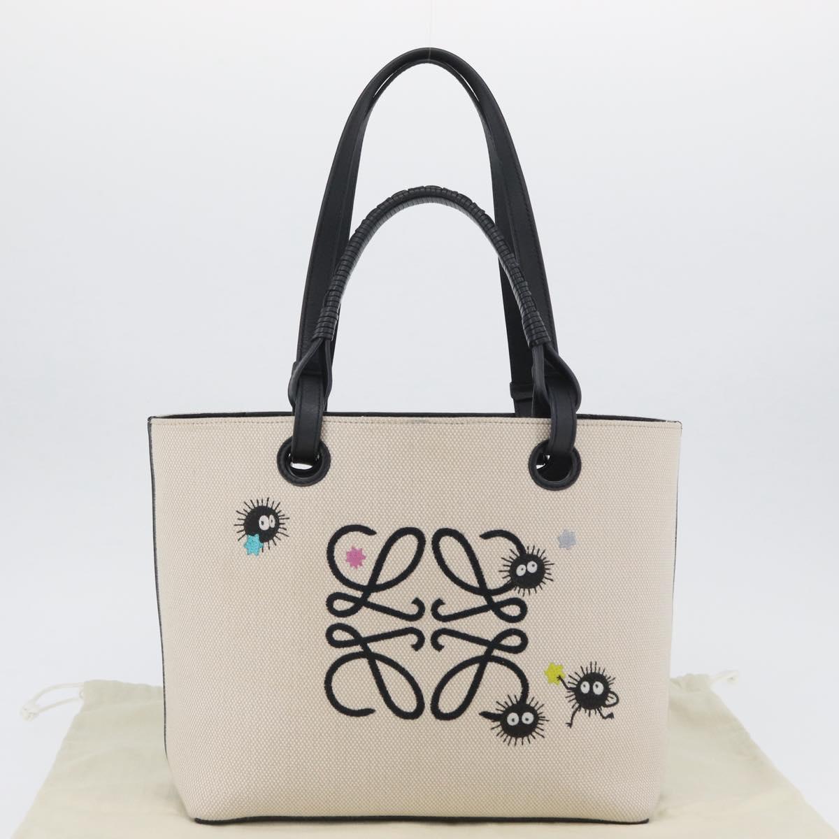 LOEWE × Studio Ghibli Susuwatari Spirited Away Bag Canvas Cream Auth 167021SM